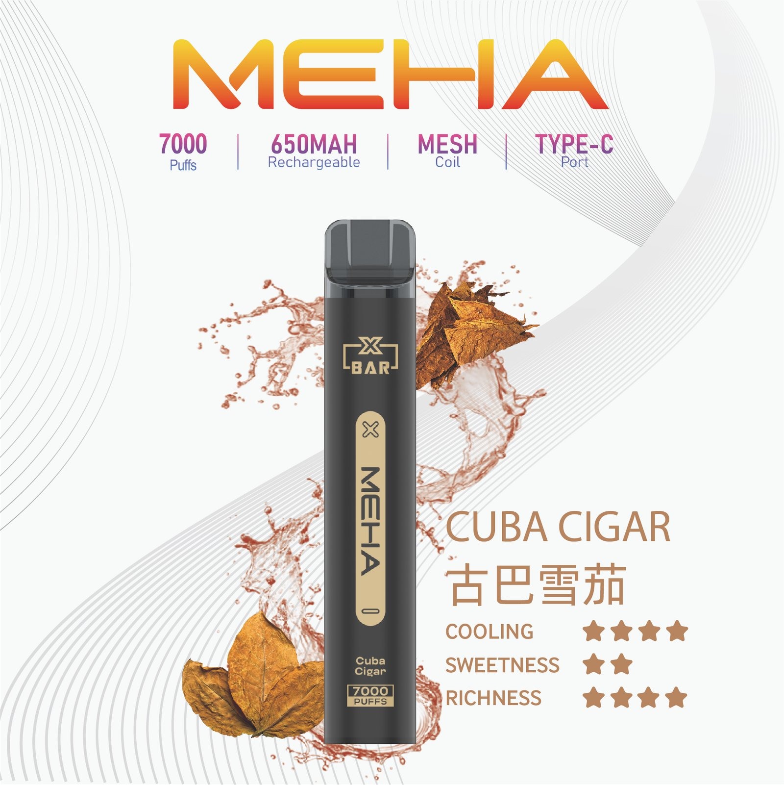 MEHA-XBAR小黑條7000口拋棄式-1.jpg - BA Vaper | BA-TOP 台灣官方旗艦店 | 電子煙主機·煙彈·一次性霧化器